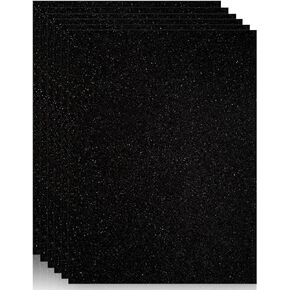 BigOtters 27 Sheets Black Glitter Cardstock Paper, A4 Shimmer Cardstock Heavyweight Glitter Paper Cardstock for DIY Art Project Scrapbook Birthday Wedding Party Decoration, 250GSM