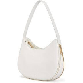 Missnine Shoulder Bag for Women Small Purse with Expansion Zipper Crescent Clutch Purse Vegan Leather Hobo Bag Trendy Handbag