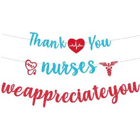 Nurse Week Party Decorations Thank You Nurses We Appreciate You Banner Nurse Appreciation Week Party Supplies Thank You Nurses Party Decorations