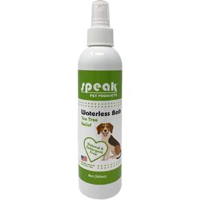 Speak Pet Products Natural Waterless Bath Spray, for Dogs, Tea Tree Relief, 8oz
