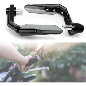 Universal 22mm 7/8" Handlebar Hand Guards Aluminum Handguards Plastic Hand Protection Protector For Off Road Dirt Pit Bike ATV Quad Enduro Motocross (black)