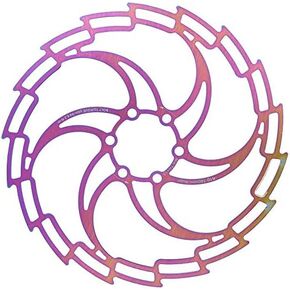 Keenso 160mm Disc Brake Rotor, Stainless Steel Lightweight Rotors Electroplating Dazzling Bike Disc Brake Rotor (160mm)