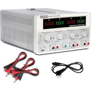 MATRIX Triple Linear DC Power Supply 30V 10A 615W, Adjustable DC Power Supply Variable 10mV 1mA, Benchtop DC Power Supply with 3 Interface USB/RS232/RS485, Series and Parallel Mode, MPS-3010H-3C