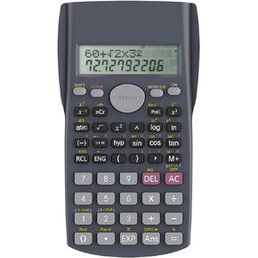 Helect 2-Line Engineering Scientific Calculator, Suitable for School and Business (Black)