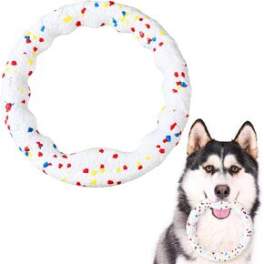 Foilswirl Dog Ring Toy لعبة مضغ الكلب للمضغ العدواني حلقات التسنين للاسترخاء التفاعلية للكلاب حلقة اللعب المياه العائمة تدريب الكلاب حلقة الكلب أقراص الطيران خفيفة الوزن رمي، اصطياد in Kuwait