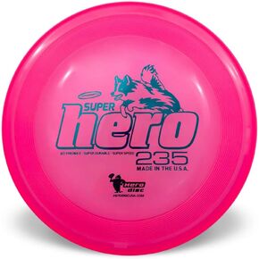 Superhero 235 K9 Candy Plastic Dog Frisbee, Outdoor Dog Toy and Pet Frisbee, Puncture Resistant Dog Flying Disc (Blue)