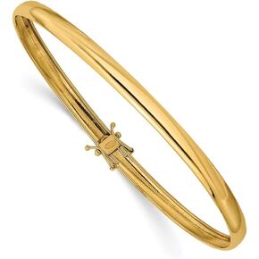 14k Yellow Gold Flexible Bangle Bracelet Fine Jewelry For Women Gifts For Her