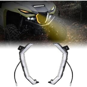 KATIMOTO Turn Signal Fang Lights for Yamaha RMAX 1000 21-24, Front Grille Fang Accent Signature Light LED Center Grill Light for Yamaha Wolverine RMAX2 RMAX4 1000 2021-2024 Accessories (2PCS)