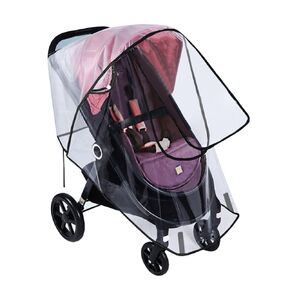Stroller Rain Cover Universal Clear Baby Stroller Weather Shield Waterproof Baby Stroller Rain Accessory Protection for Snow Wind Rain Safe Material Travel Stroller Cart Rain Cover Weather Shield