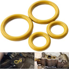 Yellow O-Ring Gaskets Kit Suitable for 1994-2003 Ford 7.3L Powerstroke Diesel Turbo Pedestal and Compatible for E-350 E-450 Econoline Vans F750F-250Super Duty
