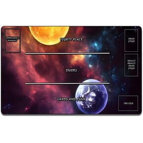 بساط لعب السنجاب MTG، بساط ألعاب TCG لوحات AI مع مناطق، بساط MTG مقاس 24 × 14 بوصة لألعاب بطاقات التداول، مفارش ألعاب الطاولة، مفارش الألعاب