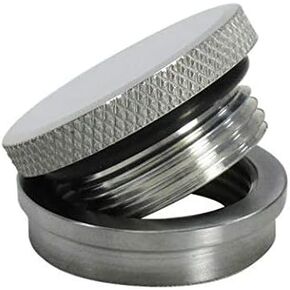 VENTED or NON-VENTED Motorcycle Polished Aluminum Gas/Fuel Tank Cap - ALUMINUM Stepped Bung FOR ALUMINUM TANKS ONLY - Harley Chopper Bobber Cafe Racer (ALAL)