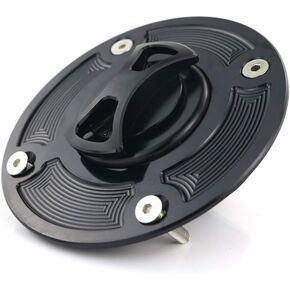 Xitomer CNC Aluminum Alloy, Fuel Cap, Fit for GSXR600 1997-03/ GSXR750 1996-03/ GSXR 1000 2001-02/ GSX1300R 1999-07/ TL1000S/ TL1000R/ SV650S 1999-02, Gas Tank Cover (Black)