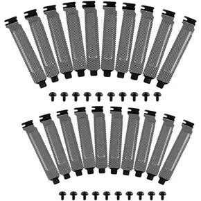 20 Pieces PCI Slot Cover Hard Steel Dust Filter Blanking Plate, Vented Slot Covers for Computer Cases with Screws