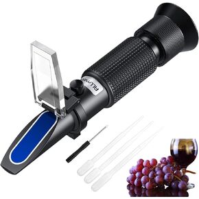 ALLmeter Grape Wine Refractometer Brix Alcohol Refractometer for Grape Wine Brewing Measure Sugar Content & Predict Alcohol Degree Dual Scale of 0-40% Brix & 0-25% vol Alcohol for Brewing Winemaking in Saudi Arabia