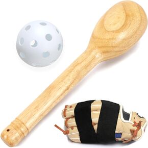 Jomeya Baseball Glove Break-in Kit, Complete with a One-Piece Solid Construction Baseball Glove Mallet, Glove Strap, and Plastic Ball for Shaping The Glove, 3 Piece Set for Glove Mallet kit