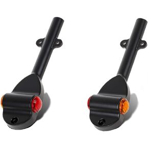 TCTAuto RED Amber LED Trailer Fender Bullet 3/4" LED Clearance Marker Light Front Rear Trailer Fender Clearance Lights Assembly with Bracket Trailers Over 80" Wide