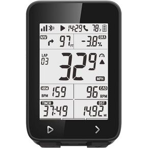 iGS320 GPS Bike Computer، IPX7 مقاوم للماء لاسلكي لركوب الدراجات، كمبيوتر GPS للملاحة، متوافق مع أجهزة استشعار Bluetooth ANT+، عداد السرعة MTB Tracker يناسب جميع الدراجات in Kuwait