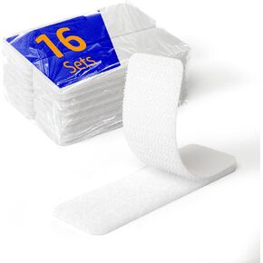 شرائط ربط وحلقة من BESTAPE مع لاصق مقاس 1 × 4 بوصة 16 مجموعة، شرائط تثبيت لاصقة خلفية قوية شديدة التحمل للاستخدام المنزلي في المدرسة والفصول الدراسية والمكتب، باللون الأسود in Kuwait