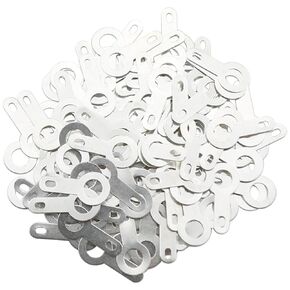 Heyous 100PCS M4.2 Solder Lug Bare Ring Terminal Connector Silver Single Solder Terminal Silver Crimp Solder Lug Suitable for Machinery Railway Shipbuilding and Electricity
