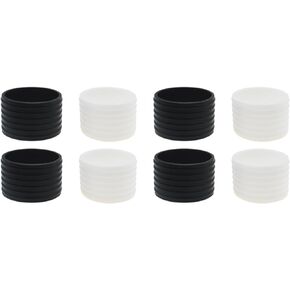 LBTODH 8PCS Racquet Grips Bands Silicone Ring for Tennis Rackets Badminton Rackets Pickleball Rackets and Baseball Rackets