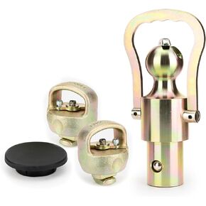 Puck System Gooseneck Hitch Kit GNXA2061 Compatible with Ford Chevrolet GMC Nissan Trucks - 30000 lbs, 2-5/16-Inch Ball - Golden