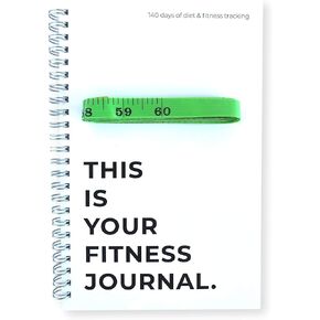 مخطط اللياقة البدنية مقاس 15.24 سم × 22.86 سم أكثر من 170 يومًا من تتبع صالة الألعاب الرياضية وتحديد الأهداف، يأتي مع شريط للجسم مقاس 60 بوصة، و10 مساحات كبيرة لكل تمرين، وتتبع نظامك الغذائي وتحقيق أهدافك in Kuwait