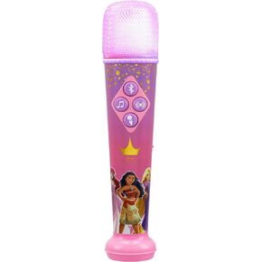 eKids Disney Princess Karaoke Microphone for Kids, Bluetooth Microphone Includes Built-in Music and Light Show, Designed for Fans of Disney Princess Toys in Kuwait