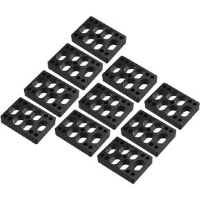 PATIKIL 5/8"(15mm) Skateboard Riser Pads, 10 Pcs Plastic Skateboard Riser Pads Angled Wedge Shock Pads for Skateboard Truck, Black