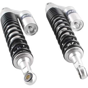 دراجة نارية Luckmart مقاس 15.75 بوصة 400 مم ممتصة للصدمات تعليق خلفي شديد التحمل عالمي لهوندا سوزوكي وياماها وكاواساكي ATV Go Kart Quad Dirt Sport Bikes أسود فضي (زوج واحد) in Kuwait