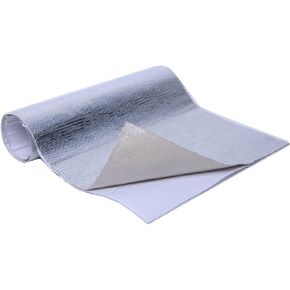 WISAUTO Aluminized Heat Shield Thermal Barrier Adhesive Backed Heat Sleeve 24''X24''