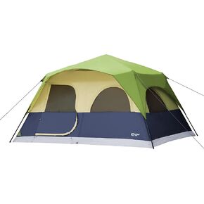 Portal 8 Person Instant Tent for Camping, Large Water Resistant Cabin Family Tent Easy Setup with 5 Large Mesh Windows, Rainfly, Carry Bag