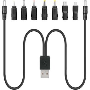 Charger Replacement for Bousnic Dog Shock Collar Type C Charging Cord Electronic Training Collar RS2, RS2A, RS2B 7 Jacks DC Micro USB Cable Power Adapter