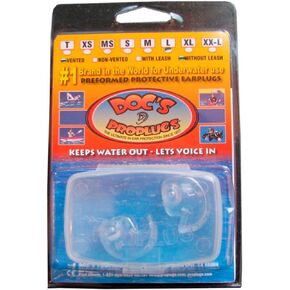Doc's ProPlugs (pair) Clear, Vented - X-Large