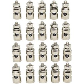 25-Pack Hobbypark Adjustable D2.1mm Pushrod Connector Linkage Stoppers RC Model Airplane Replacement