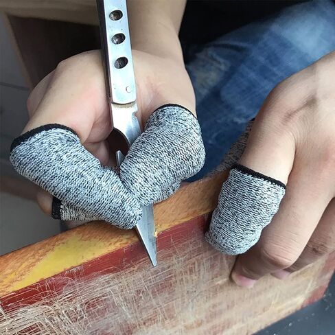 10 قطع من أكمام الأصابع المقاومة للقطع من وينكي، واقي إبهام مسامي للحياة اليومية، مهود أصابع من البولي إيثيلين، حماية موثوقة للأصابع مقاومة للقطع، مناسبة للنساء والرجال in Saudi Arabia