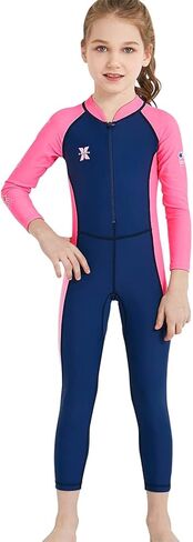 ABAFIP Kids Modest Swimsuit Girls Boys Long Sleeve Swimwear Full Cover Toddler Muslim One Piece Wetsuit in Saudi Arabia