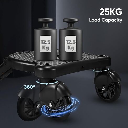 Universal Stroller Board Buggy Board Rider Stroller Glider Board Stroller Board Stroller Standing Platform with Detachable Seat Suitable for Most Brands of Strollers, Holds Children Up to 55lbs in Saudi Arabia