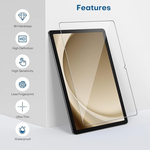 واقي شاشة SPARIN مكون من 3 قطع لجهاز Samsung Galaxy Tab A9 Plus 11 بوصة 2023، واقي شاشة للكمبيوتر اللوحي من الزجاج المقوى لجهاز Galaxy Tab A9+ 5G (SM-X210/X216/X218)، صديق للحافظة، مضاد للخدش in Kuwait