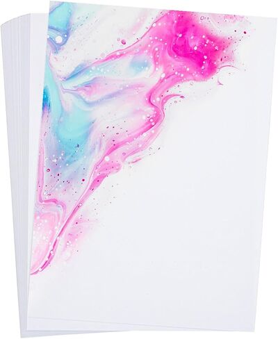 SUMERX 90 ورقة ألوان مائية، ورق فني جاهز للقص بوزن 120 رطل للأطفال، ورق رسم بالألوان المائية بالضغط البارد مقاس 5 × 7 بوصات للطلاب البالغين، أبيض طبيعي in Kuwait