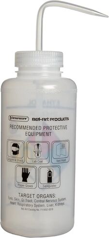 SP Bel-Art Right-to-Know Safety-Vented/Labeled 4-Color LYOB Wide-Mouth Wash Bottles; 1000ml (32oz), Polyethylene w/Natural Polypropylene Cap (Pack of 2) (F11832-0009) in Saudi Arabia