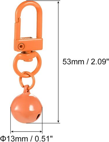 uxcell 5Pcs Pet Bells, 13mm/0.51" Dia Jingle Bell Keychain Charms, Purple Carbon Steel Bells with Clasps for DIY Crafts Christmas Festival Decoration in Saudi Arabia