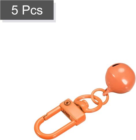 uxcell 5Pcs Pet Bells, 13mm/0.51" Dia Jingle Bell Keychain Charms, Purple Carbon Steel Bells with Clasps for DIY Crafts Christmas Festival Decoration in Saudi Arabia