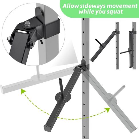 SELEWARE Belt Squat Lever Arm for 2" x 2" Power Cage Squat Rack Attachment Compatible with 1'' and 2'' Weight Plates, Supports Vertical and Sideways Movements in Kuwait