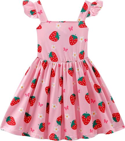 Gothletic طفل الفتيات فساتين الاطفال ملابس الصيف كشكش كم عودة Bowknot فستان طفل عارية الذراعين حفلة فستان الشمس 2-7 سنوات in Kuwait