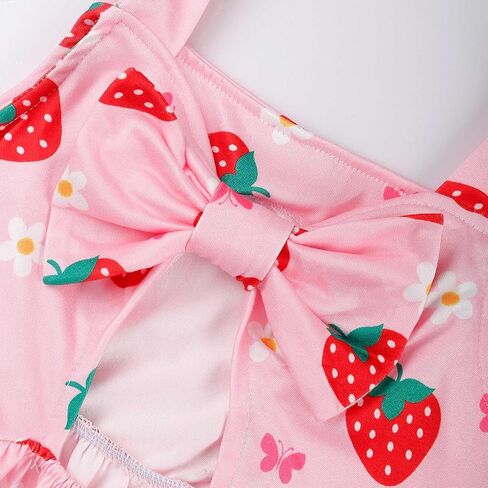 Gothletic طفل الفتيات فساتين الاطفال ملابس الصيف كشكش كم عودة Bowknot فستان طفل عارية الذراعين حفلة فستان الشمس 2-7 سنوات in Kuwait