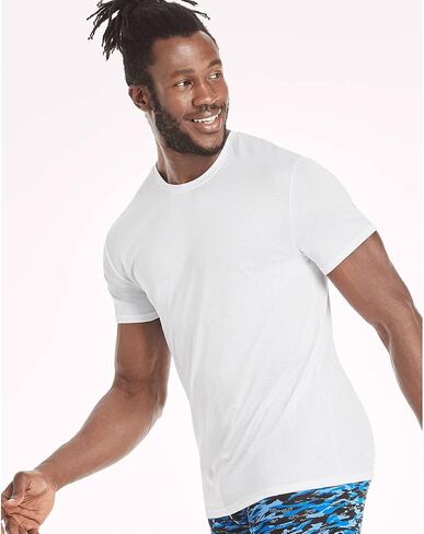 قمصان داخلية للرجال من Hanes Ultimate X-Temp Mesh ذات رقبة دائرية، 4 قطع باللون الأبيض M in Saudi Arabia