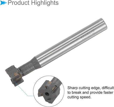 CoCud T-Slot Milling Cutters, 4 Flutes 0.6" Cutting Dia 0.3" Depth, Straight Tungsten Carbide Tip T-Slot End Mill - (Applications: for Copper Milling) in Saudi Arabia