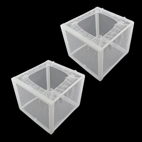 Cionyce 2 Pack Nylon Mesh Box Square Fish Breeder Box Separation Net Aquarium Fish Hatching Box(6.29"x5.5"x5.9") L*W*H in Saudi Arabia