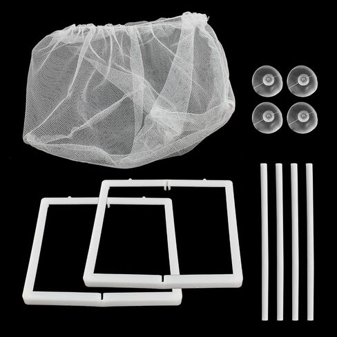 Cionyce 2 Pack Nylon Mesh Box Square Fish Breeder Box Separation Net Aquarium Fish Hatching Box(6.29"x5.5"x5.9") L*W*H in Saudi Arabia